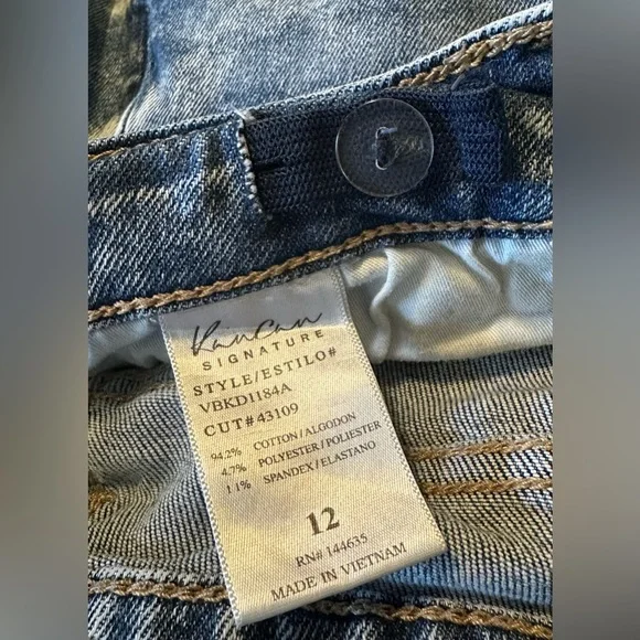 KanCan Signature Girls Mom Fit Jeans | Size 12 | Distressed - Picture 5 of 8